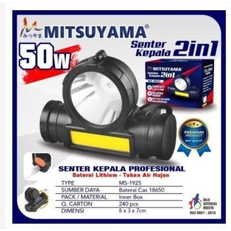 Senter kepala LED mitsuyama ms-1925
