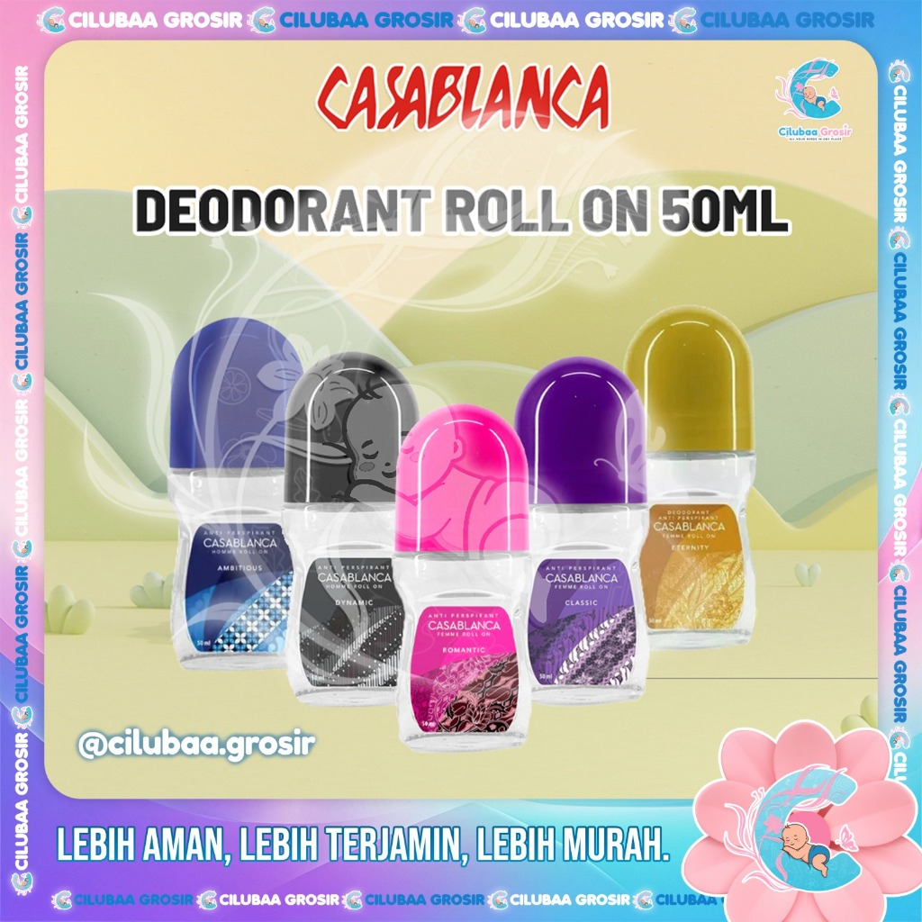 CASABLANCA Deodorant Roll On 50ml || Casablanca Deodorant Anti Perspirant Homme Roll On For Men & Wo