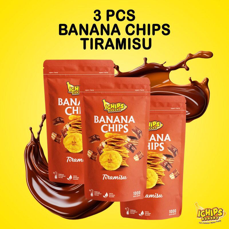 

Keripik Pisang rasa Tiramisu Lumer Renyah Enak Gurih Banana Ichips (Paket Murah isi 3 pcs)