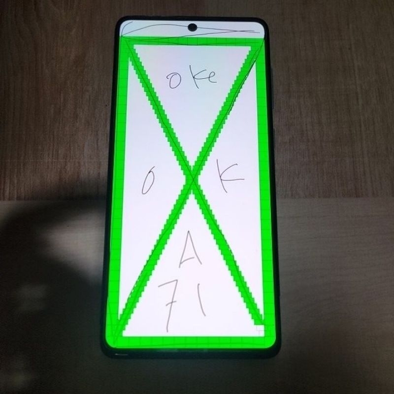 LCD samsung A71 original copotan mulus no minus