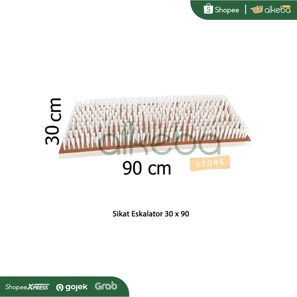 Sikat Eskalator 30 x 90 cm Sikat Eskalator Nylon Kayu
