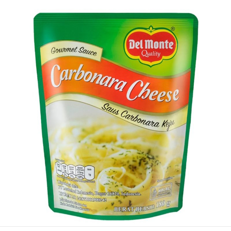 

Del Monte Saus Pasta Carbonara Keju 180 g