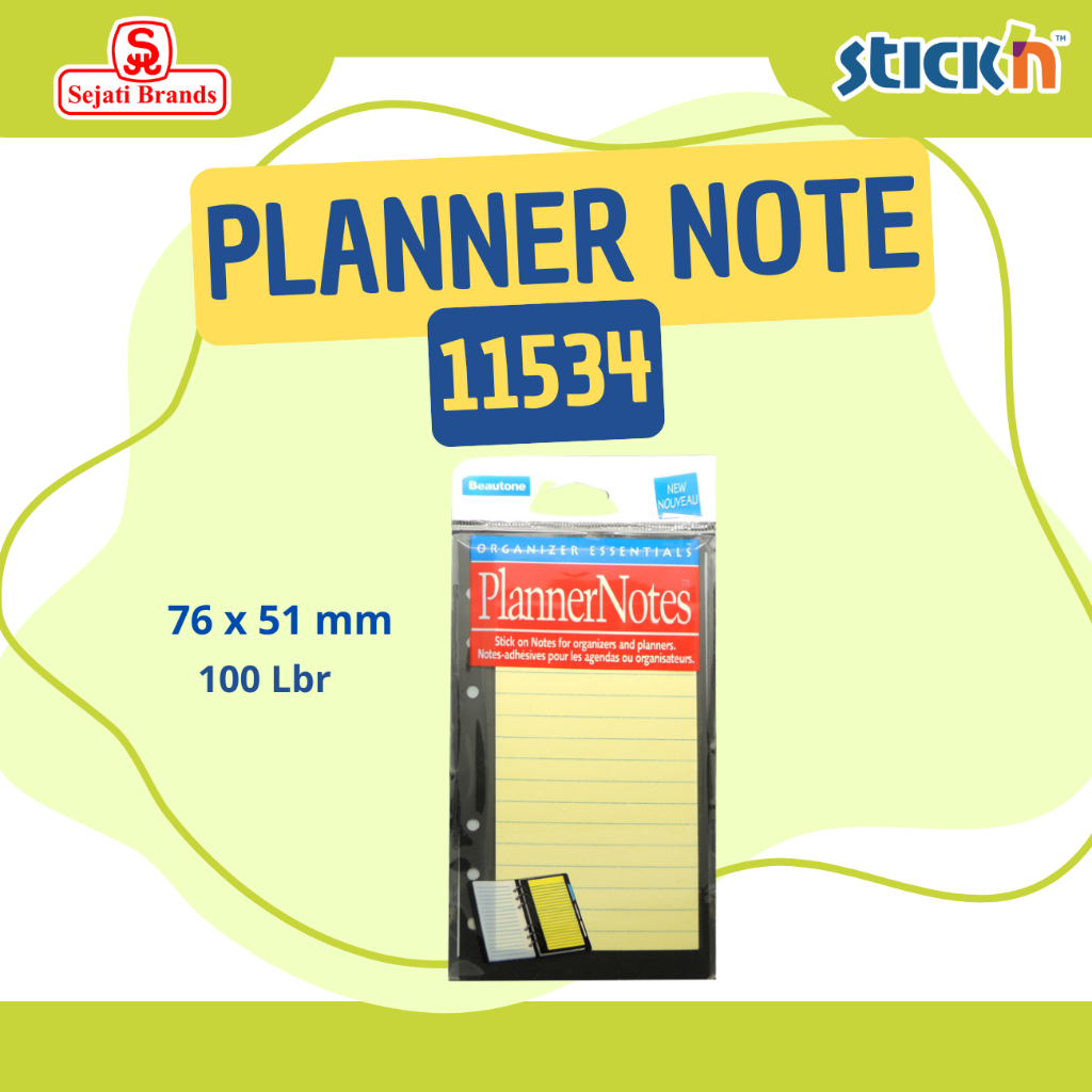 

Stick'n Beautone 11534 Planner Notes - memo sticky notes Planner notes