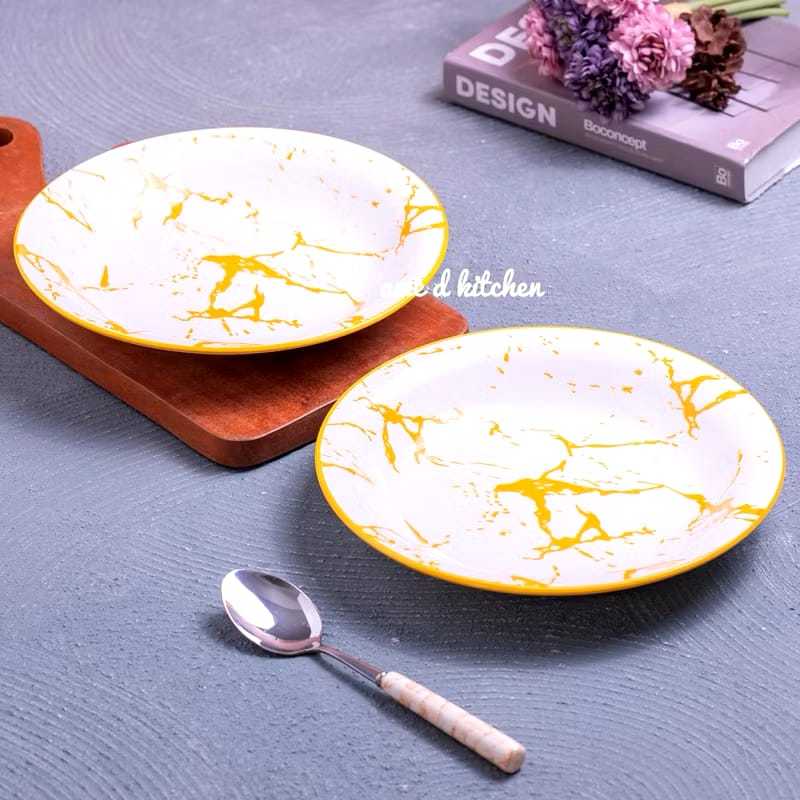 PIRING MAKAN DATAR KERAMIK MOTIF MARMER PIRING MARBLE CERAMIC