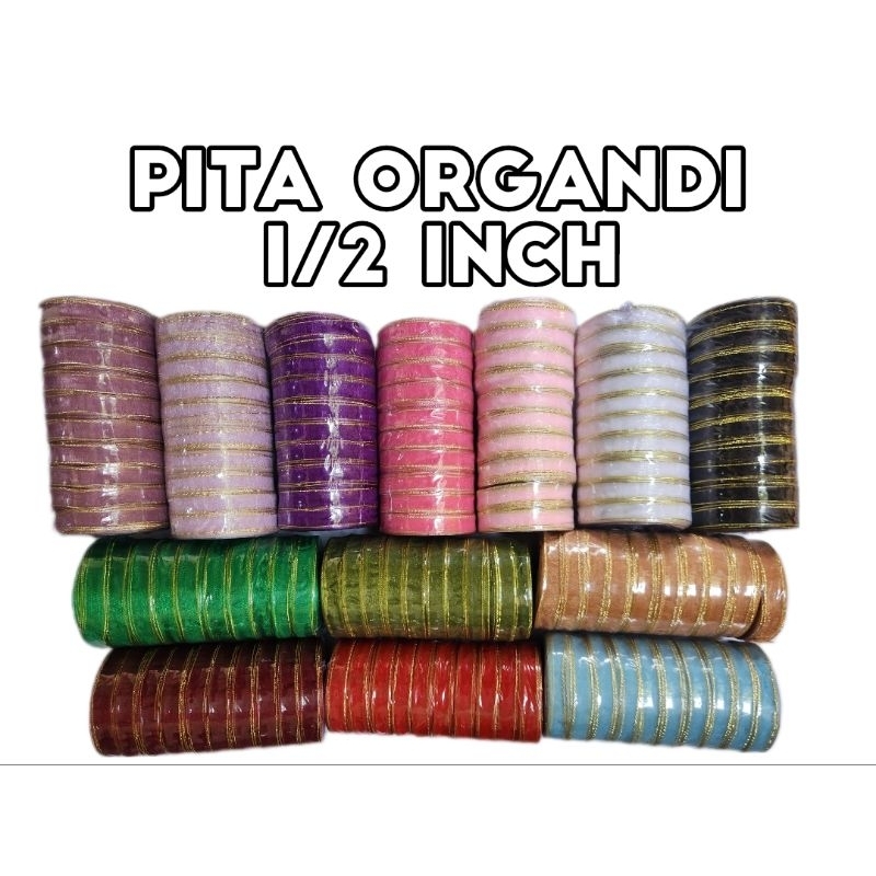 

[1 ROLL] PITA ORGANDI LIST MAS 1/2 INCH (1.2CM)