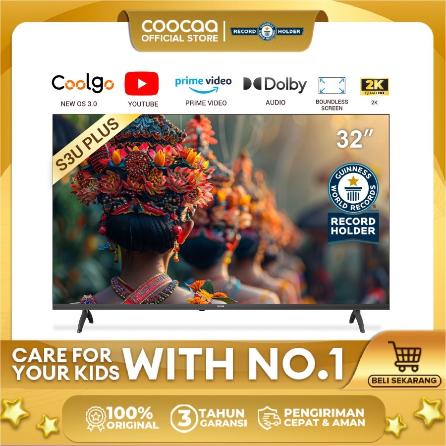 COOCAA 32 inch Digital Smart TV (Model : Coocaa 32S3U) NEW RESMI