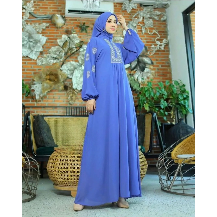 Promo Shanum Dress Wanita Terbaru Casual Hijab / bahan ceruty babydoll / Gamis Wanita Kekinian Busui
