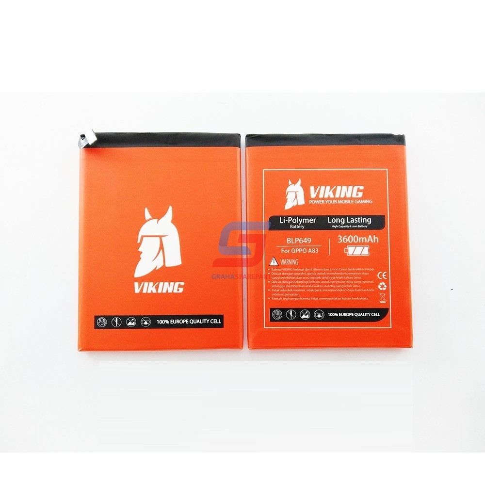 BATERAI / BATTERY / BATRE OPPO A83 / BLP-649 VIKING DOUBLE POWER