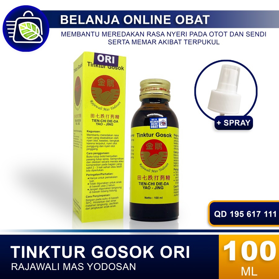 TINKTUR GOSOK RAJAWALI MAS YODOSAN 100ML /Tien Chi Die Da Yao Jing