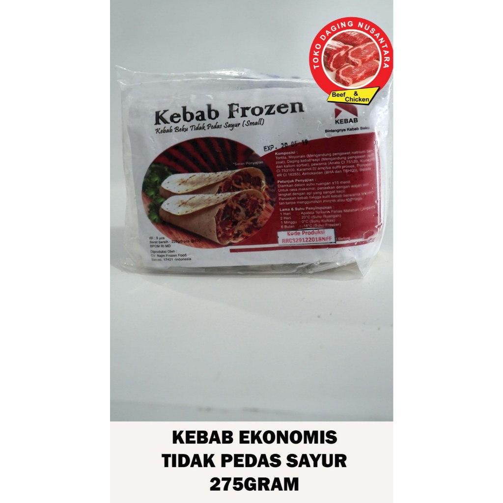 

KEBAB EKONOMIS TIDAK PEDAS SAYUR