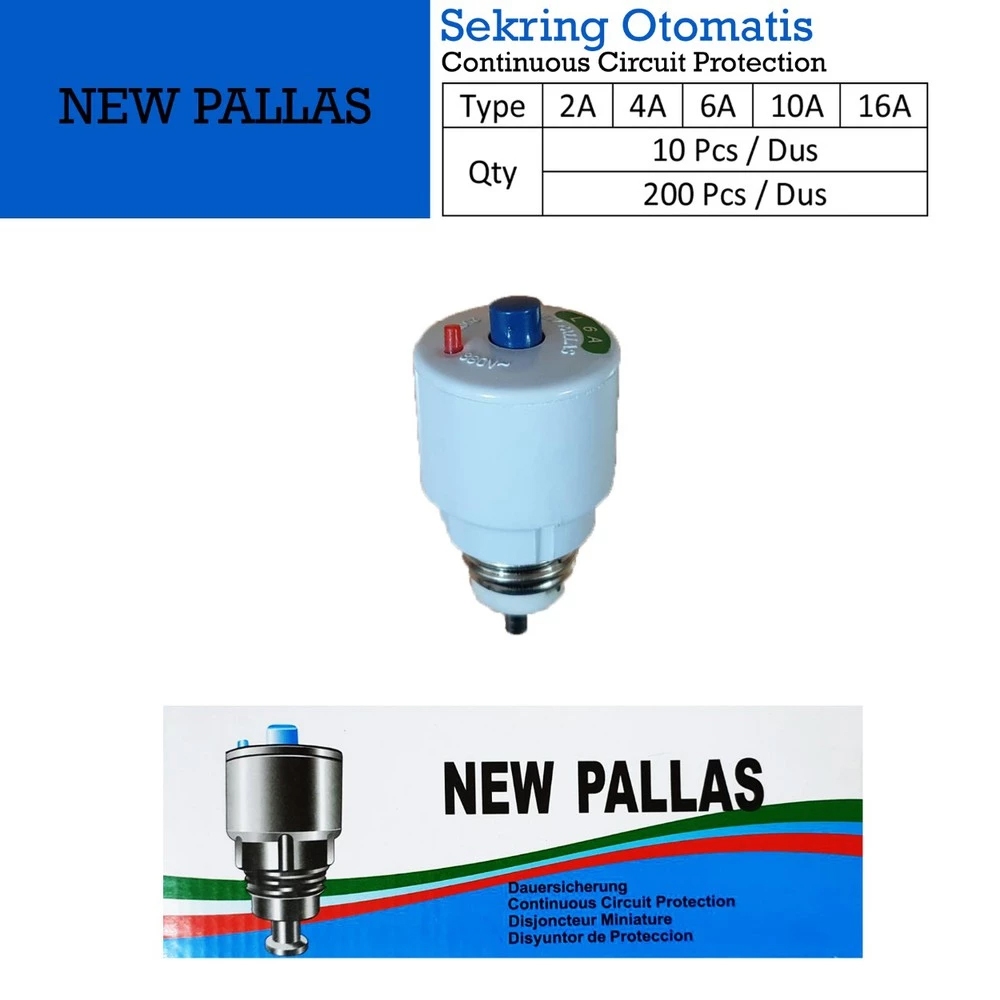 Sekring Otomatis Listrik New Pallas / Sikring Otomatis Listrik New Pallas 2A 4A 6A 10A 16A
