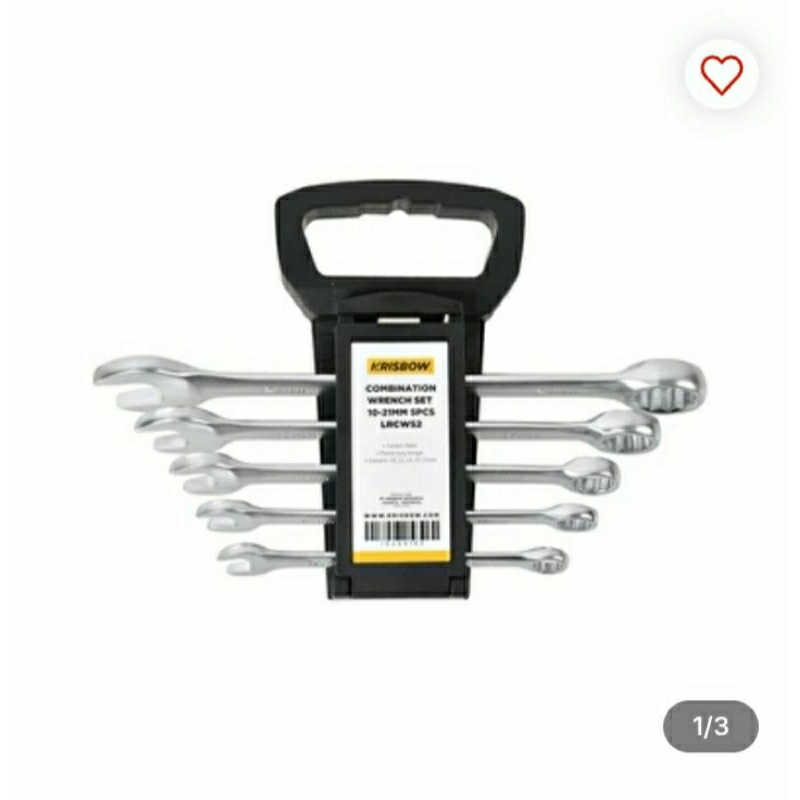 Krisbow Set 5 Pcs Kunci Ring Pas 10-21 Mm Lrcws2