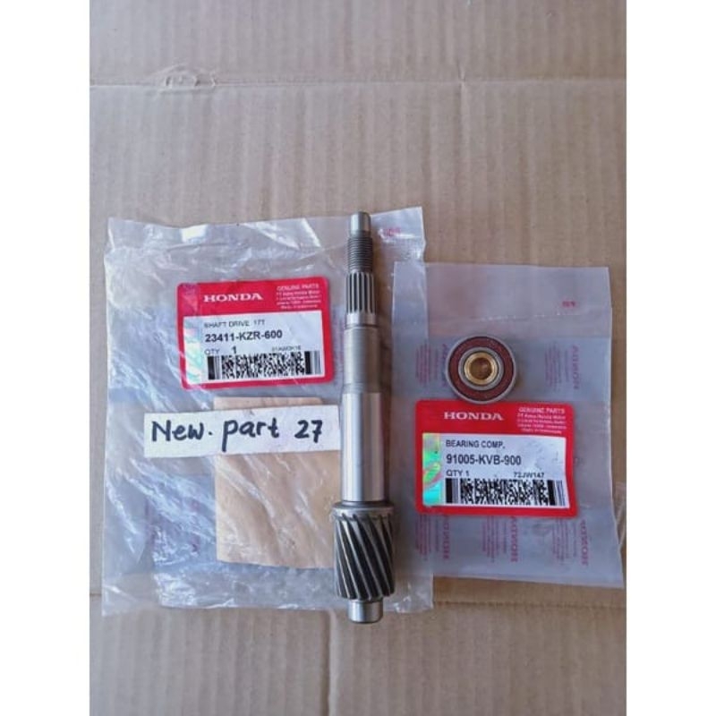 As puly (KZR) + Bearing cvt puly Vario 125 old/PCX 150 2012-2014 original