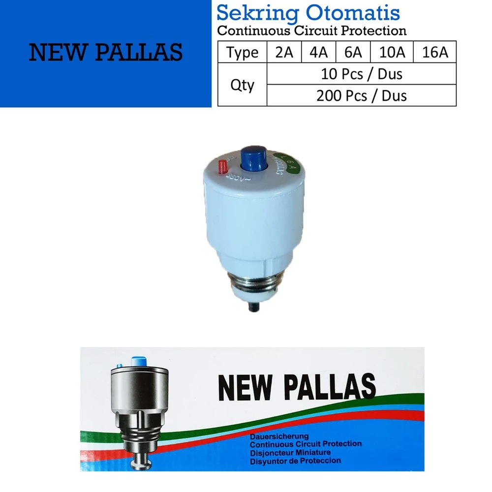 Sekring Otomatis Listrik New Pallas / Sikring Otomatis Listrik New Pallas 2A 4A 6A 10A 16A