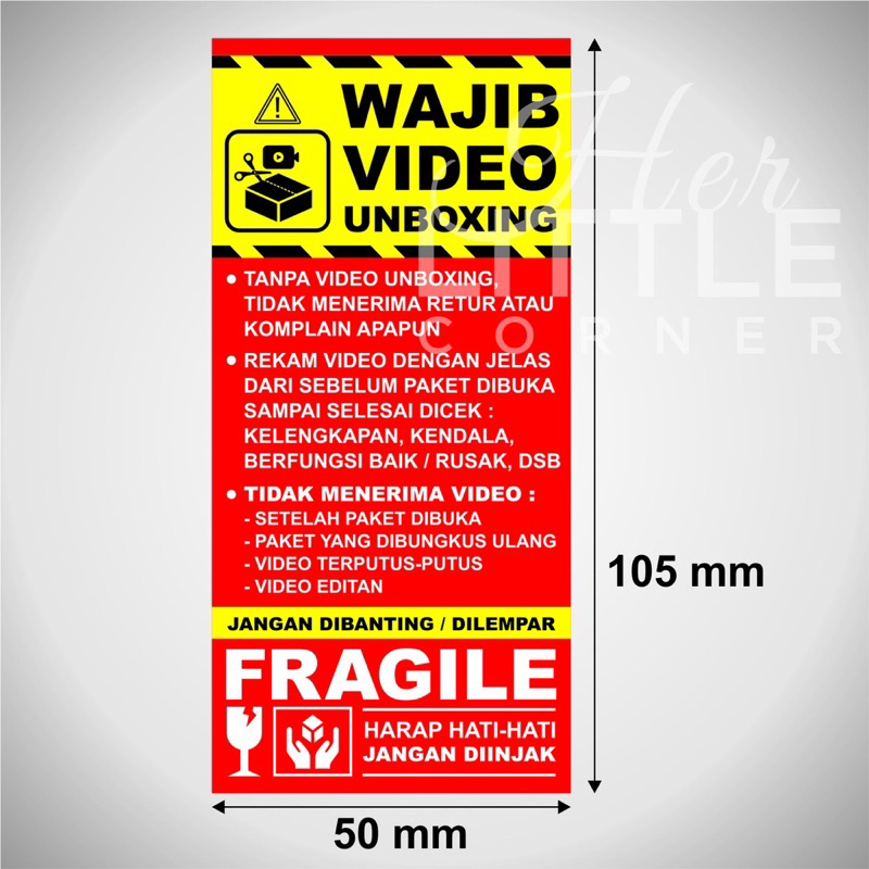 

STICKER WAJIB VIDEO UNBOXING FRAGILE per 5pcs