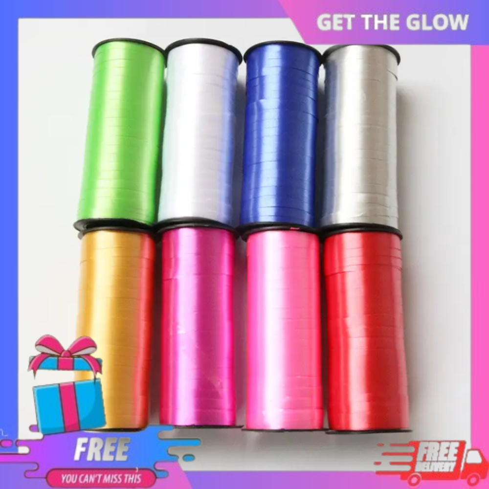 

(FREE GIFT RANDOM) Pita Balon 1 Roll Warna Warni metalik / Dekorasi Balon Latex