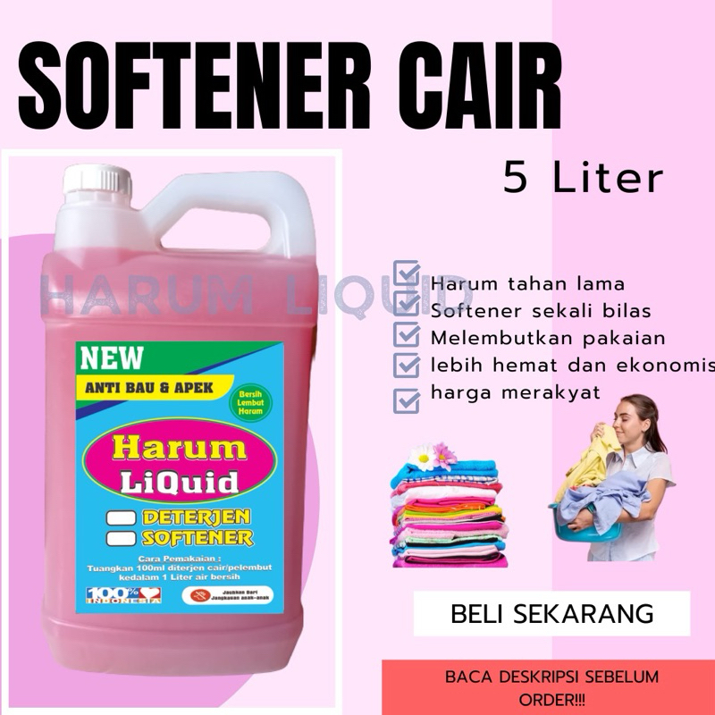SOFTENER/MOLTO PEWANGI PELEMBUT PAKAIAN SEKALI BILAS 5 LITER