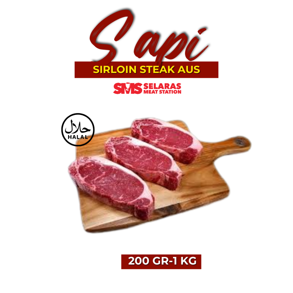 

Beef Sirloin Steak AUS/Daging Steak Sapi Has Luar 200 gr - 1 Kg Frozen Tangerang