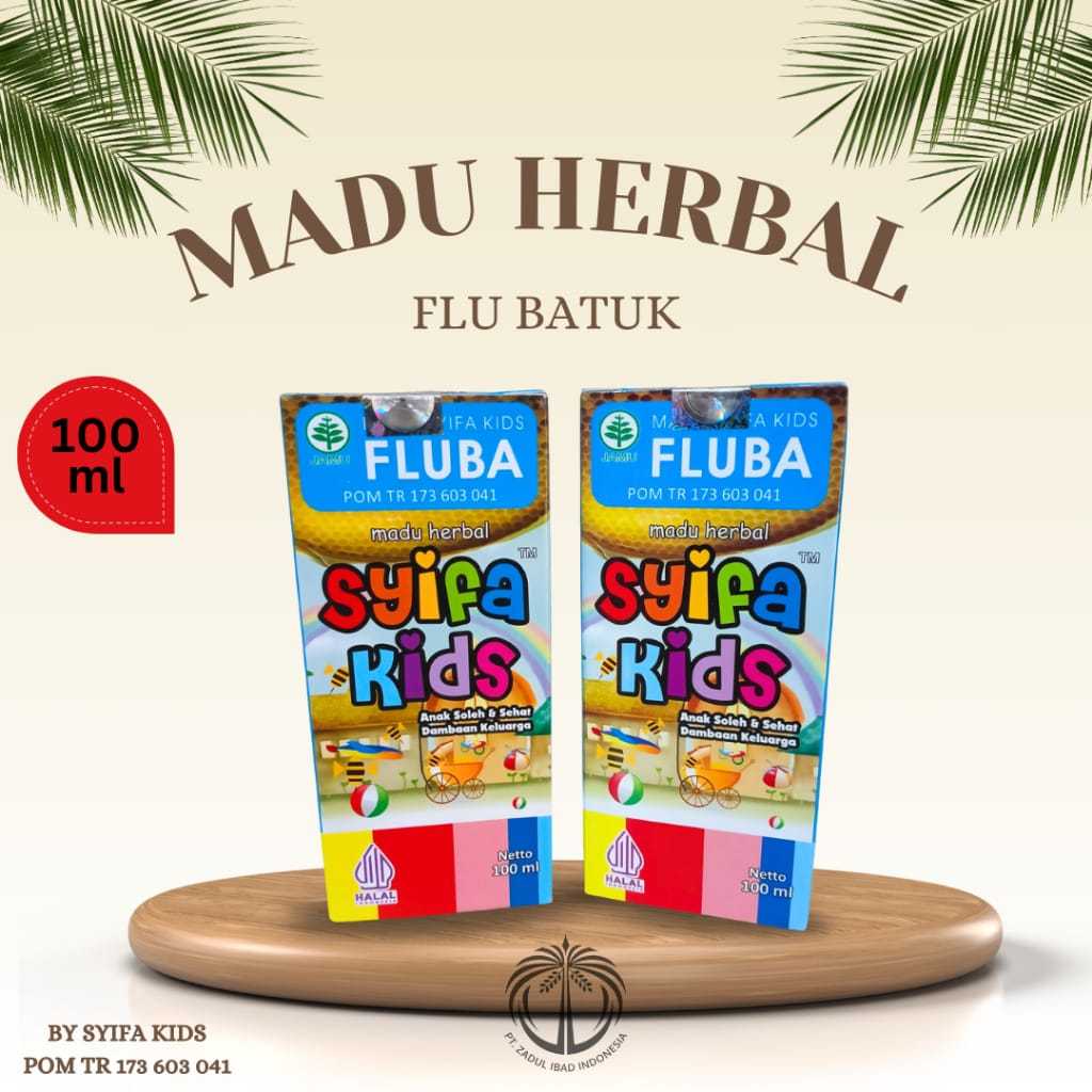 

MADU HERBAL ANAK FLU BATUK BY SYIFA KIDS / MADU FLUBA 100ML / OBAT HERBAL