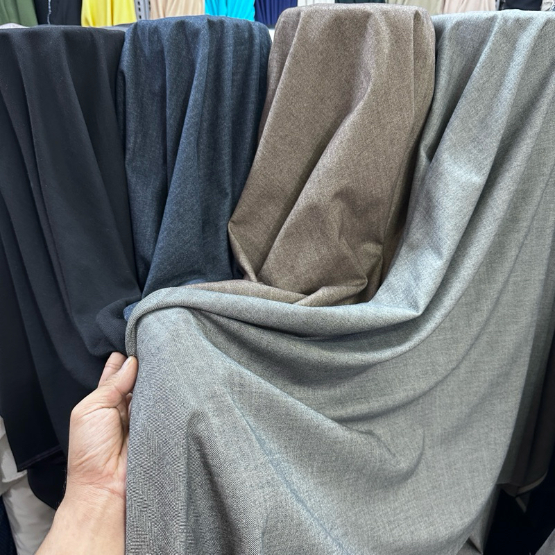 kain  semiwool herringbone import ( harga per meter )