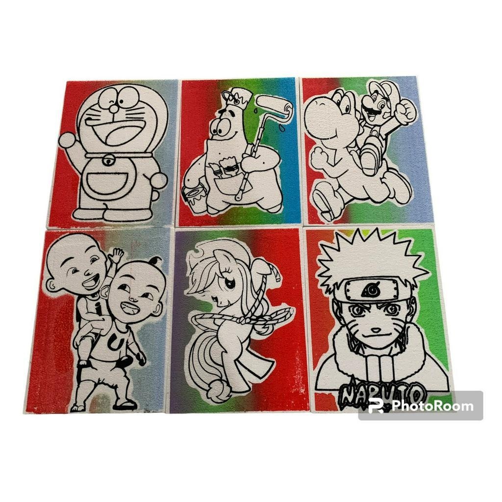 

HSM - (1pcs) [Tanpa Lis] [Rainbow] Sterofoam Lukis uk 33X50 / Sterofoam Mewarnai / Gabus Lukis Pasar Malam