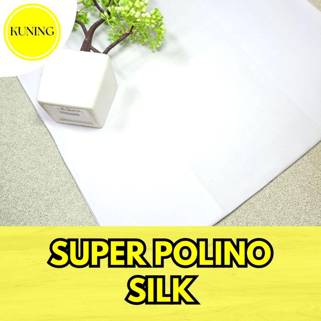 Kain KERUDUNG/MUKENA cap SUPER POLINO SILK warna KUNING lebar 120 cm