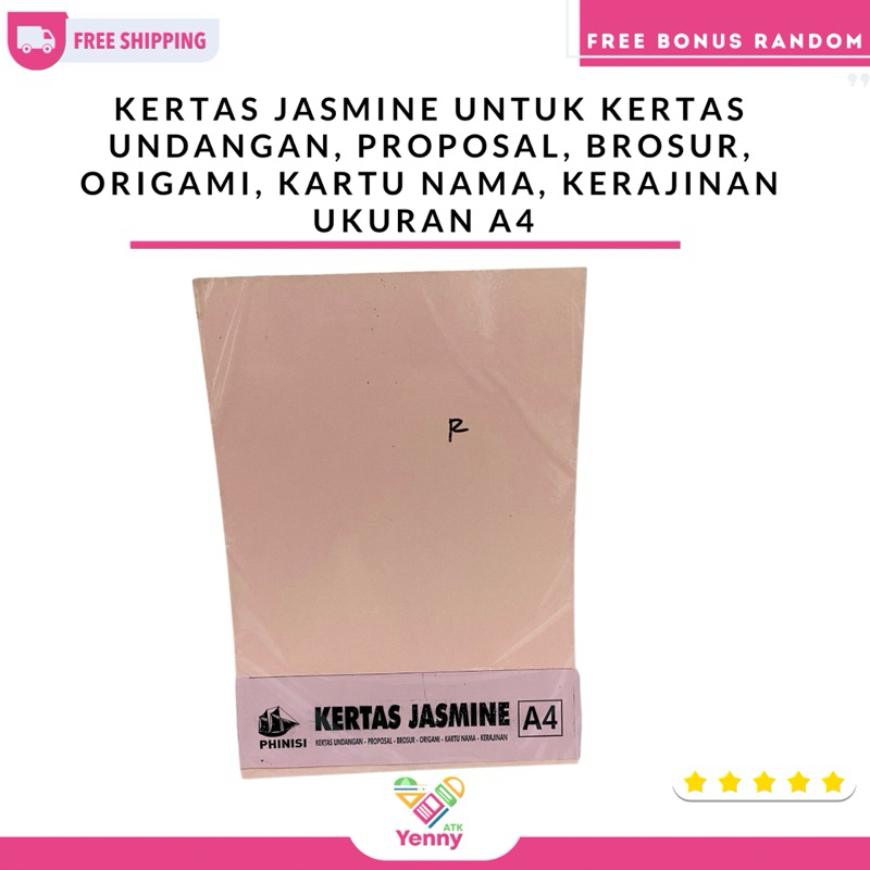 

Kertas Jasmine Untuk Kertas Undangan| Proposal | Brosur| Origami | Kartu Nama | Ukuran A4