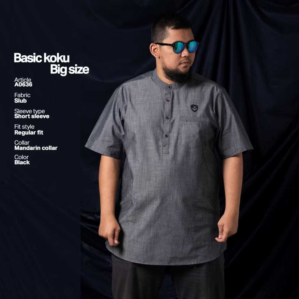 SAMASE Koku Basic Big SIze A063 Pakaian Pria Dewasa Koko Kurta Lengan Pendek Terbaru Samase Official