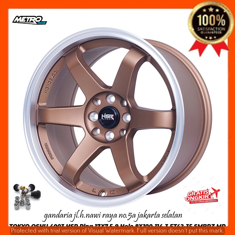 VELG PELEK RACING R17 RING 17 UNTUK MOBIL AVANZA XENIA BRIO JAZZ AGYA AYLA SIGRA CALYA SIRION DLL