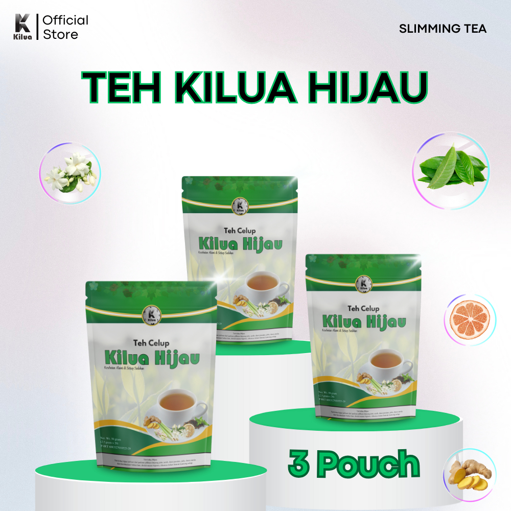 

KILUA - Teh Hijau paket hemat 3 pouch Herbal Detox Sistem