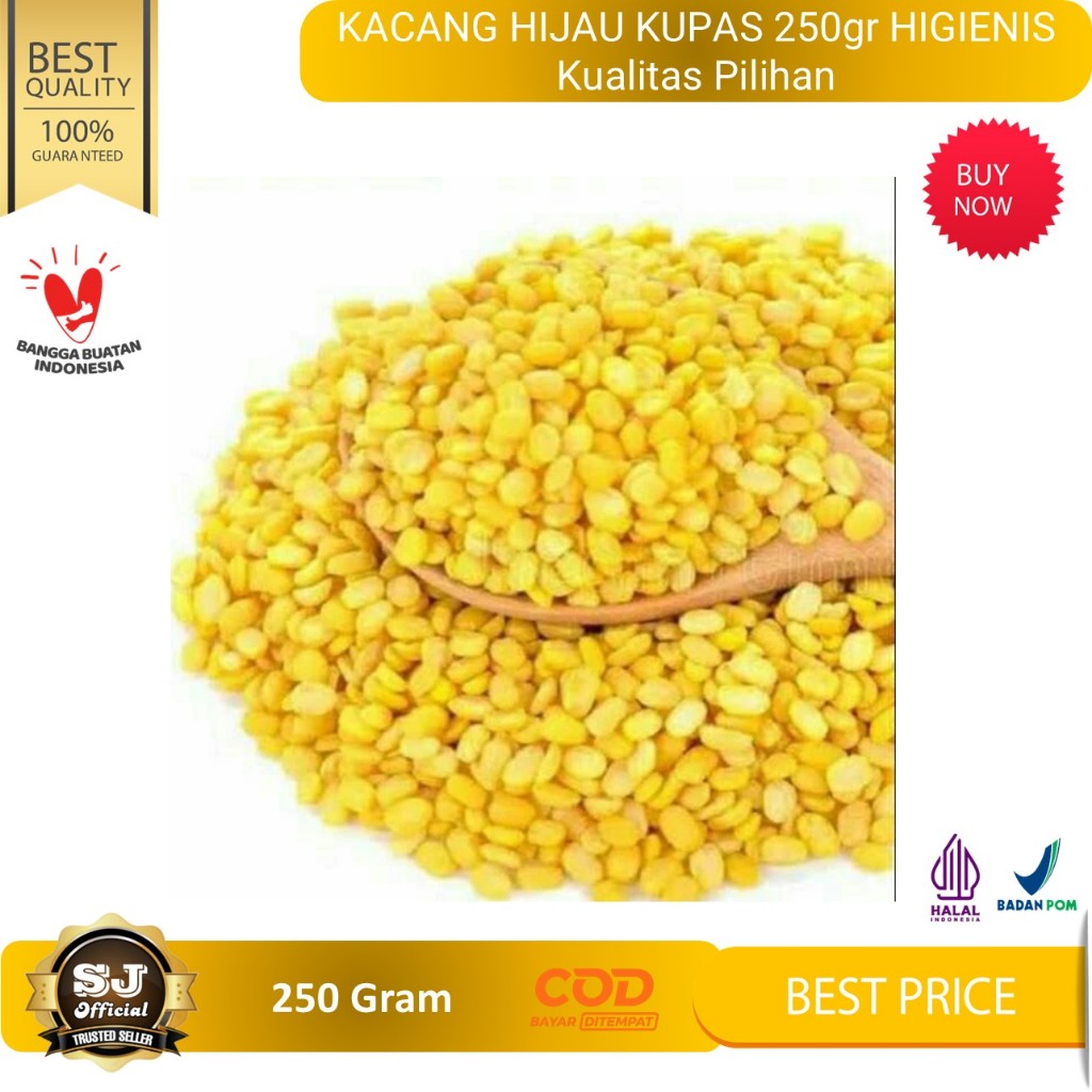 

KACANG HIJAU KUPAS 250gr HIGIENIS Kualitas Pilihan