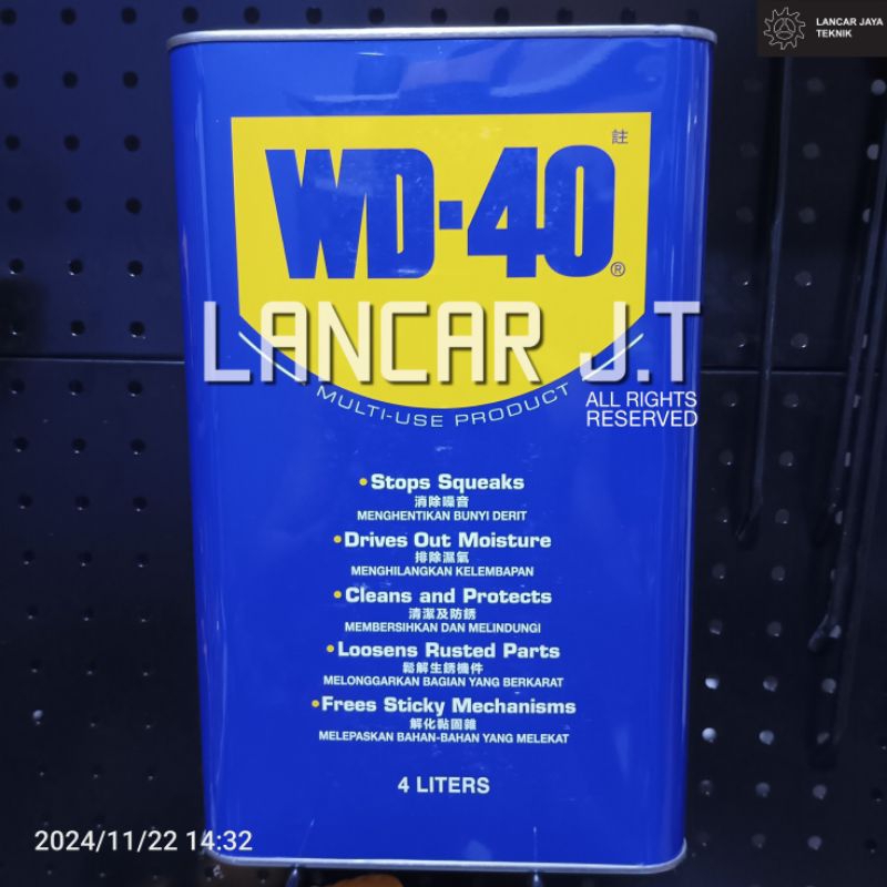 WD-40 4 LITER GALON ANTI KARAT CAIRAN PEMBERSIH PELUMAS WD40 4 LITER