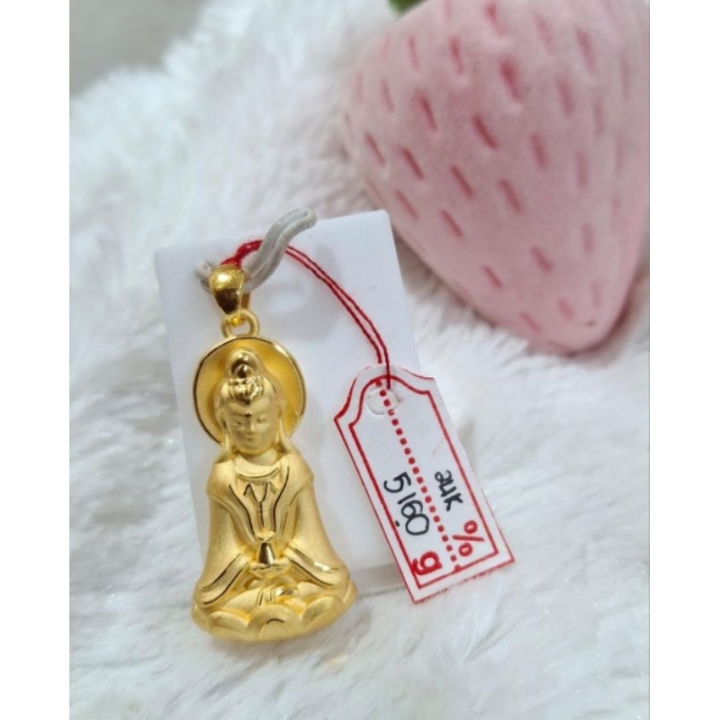 Liontin emas 24k kwan im dove