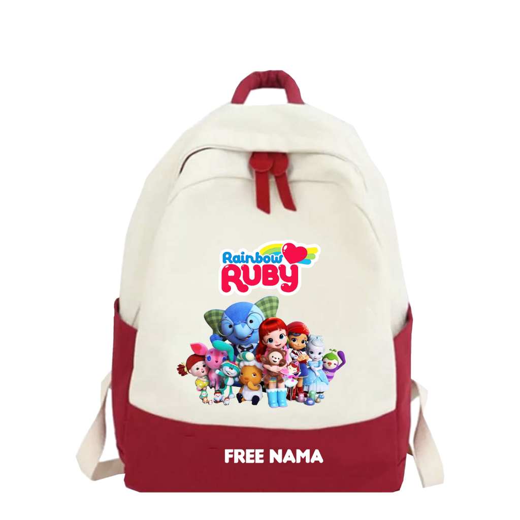 Tas ransel anak gambar Ruby Rainbow