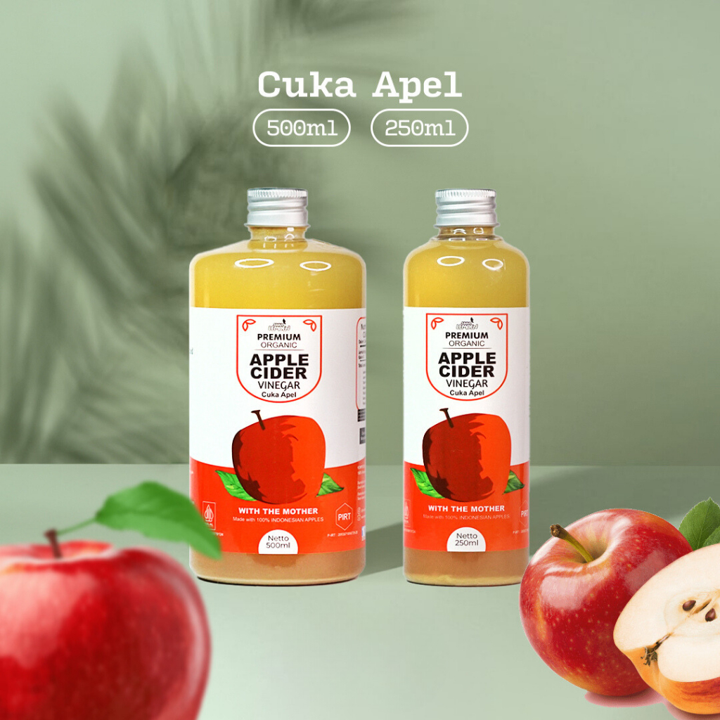 

Cuka Apel 500ml Apple Cider Vinegar Premium Organik Untuk Diet Alami by Suur Lemoen