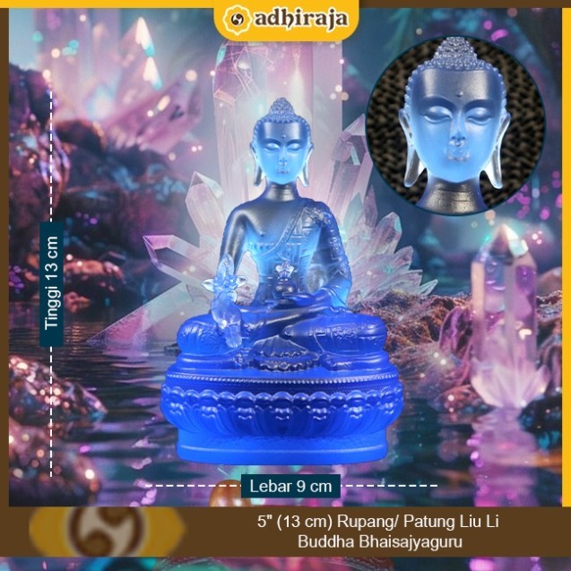 Rupang/ Patung liu Li Buddha Bhaisajyaguru 4" (10 cm)