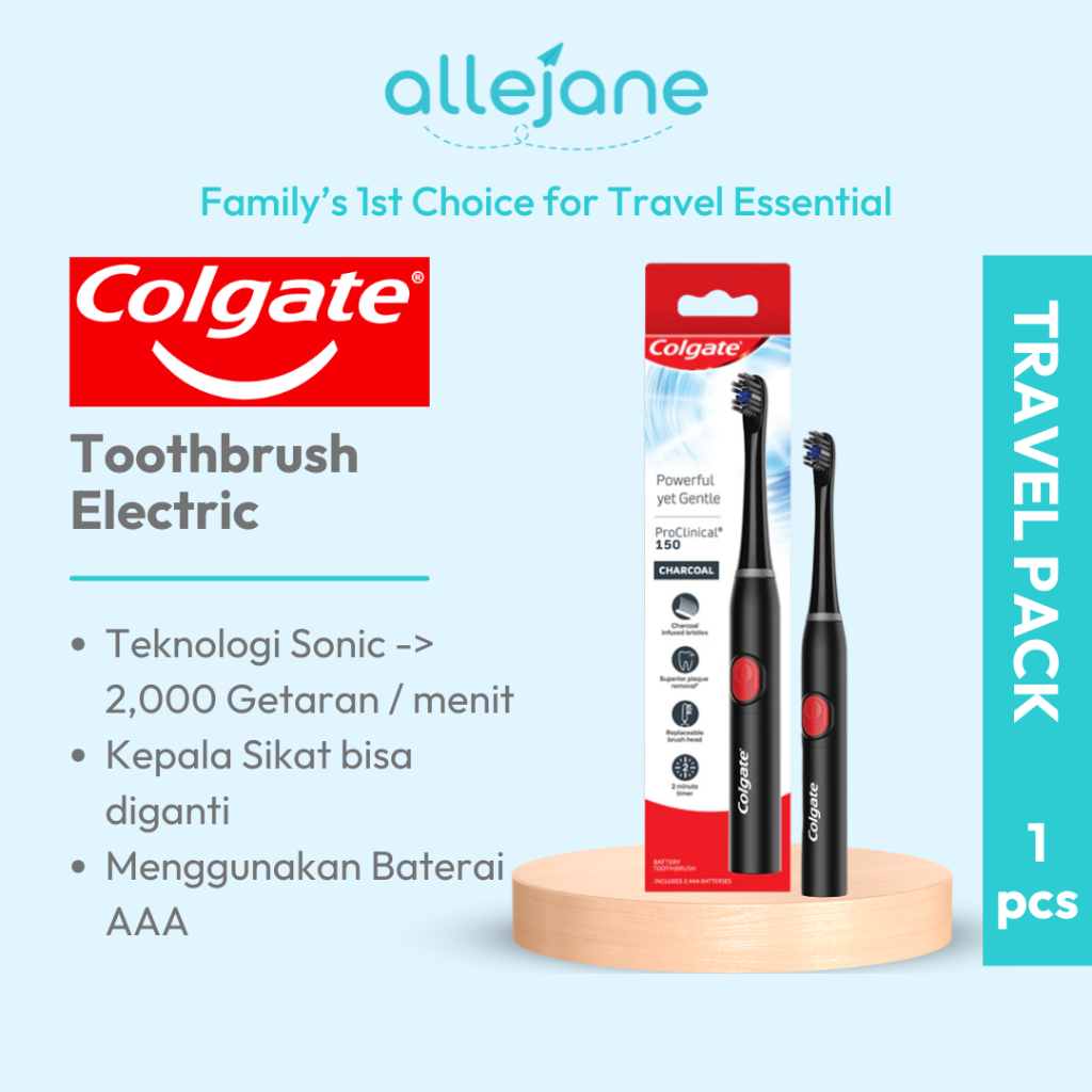 Colgate Sikat Gigi Toothbrush Elektrik ProClinical Charcoal 150