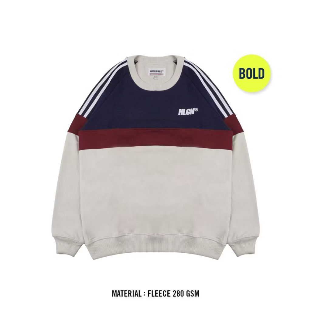 Hooligans - HLGN Crewneck Puskas Light Grey T/N