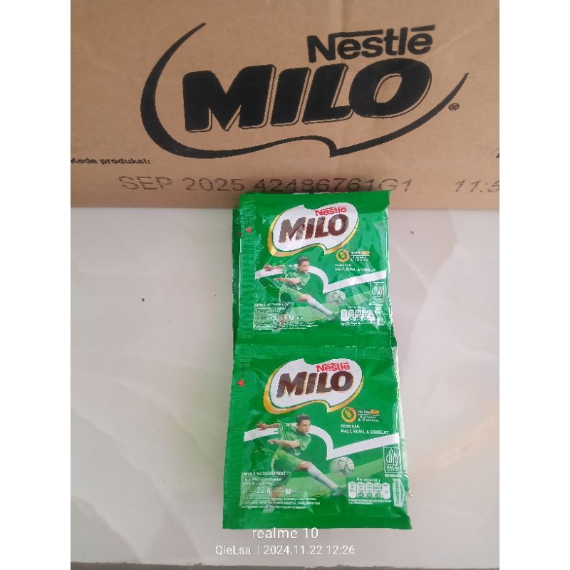

Milo 1 renteng isi 10 sachet
