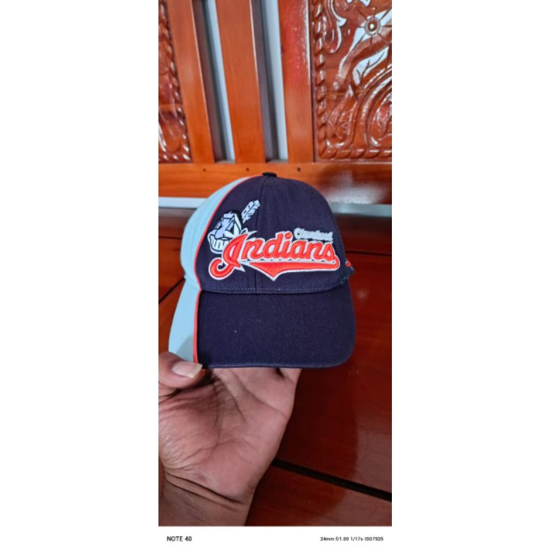 topi mlb indian big logo tracker original second