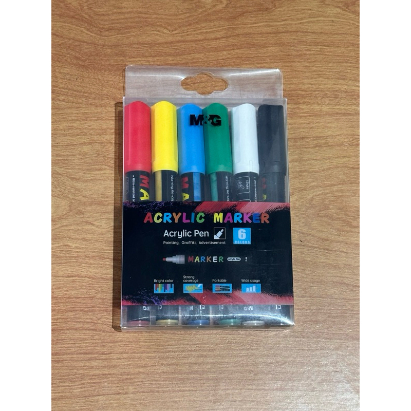 

Acrylic Marker M&G Standard Colour Set 6
