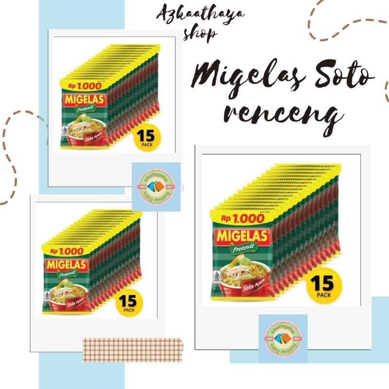 

MIGELAS SOTO AYAM RENCENG ISI 15 SACHET