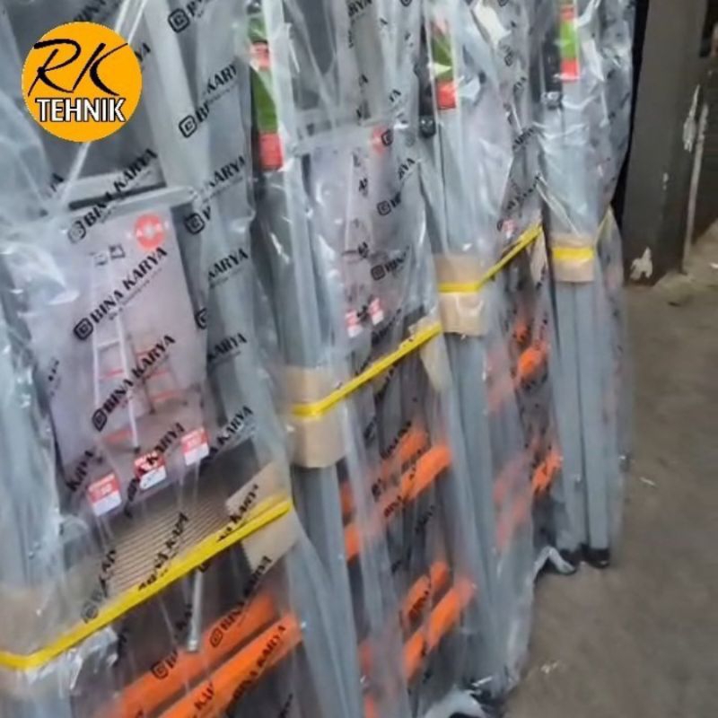tangga lipat aluminium 4 meter Merk BINA KARYA
