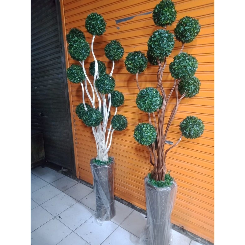 Bonsai artificial bola bola hiasan ruangan