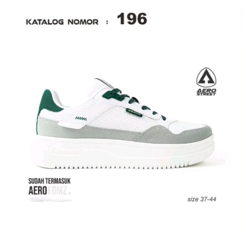 sepatu aerostreet maximo hijau putih