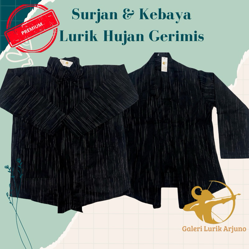 [PREMIUM] BAJU LURIK JAWA PRIA DAN WANITA // LURIK HUJAN GERIMIS TENUN HALUS 100%  // GALERI ARJUNO
