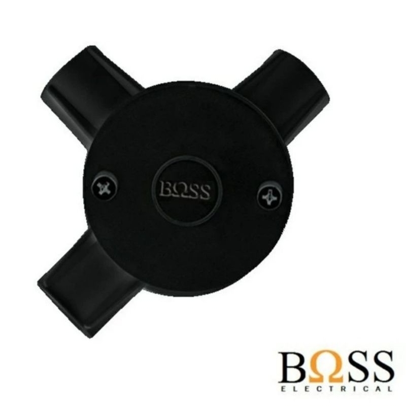 T Dus Cabang 3 BOSS 20mm Tee Dus Cabang 3 Hitam