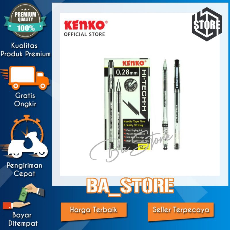 

PULPEN HI-TECH KENKO 0,28MM ISI 12 PCS