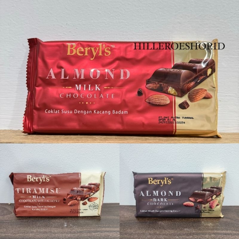 

COKLAT BERYLS BAR 160GRAM BERYL'S COKELAT MALAYSIA CHOCOLATE ALMOND MILK CHOCOLATE