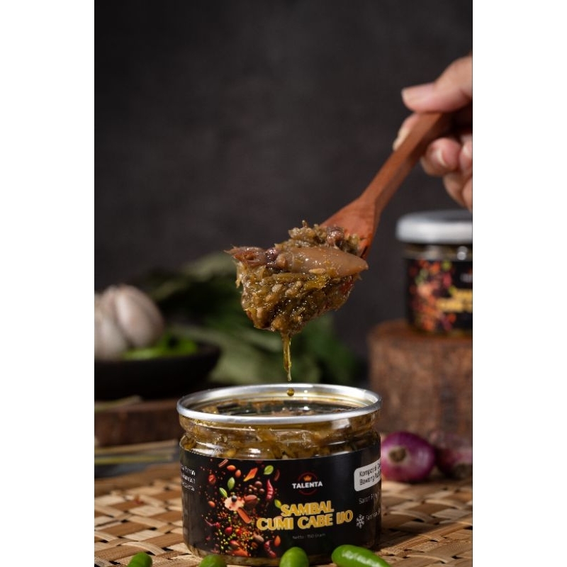 

TALENTA - Sambal cumi cabe ijo (makan kemasan - lauk pauk - seafood - halal)